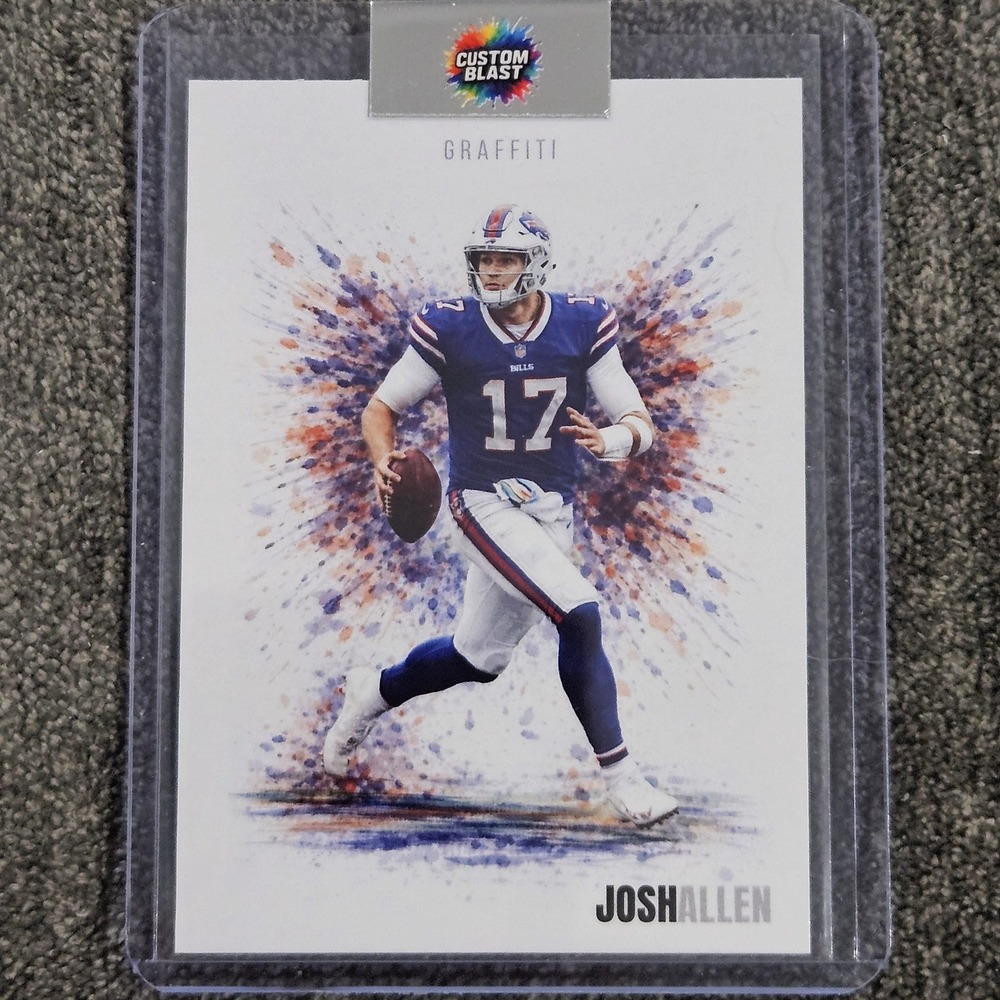 Josh Allen CUSTOM Graffiti‎ Football Card Buffalo Bills